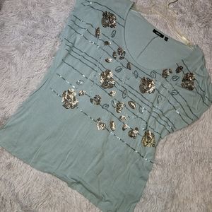 Beaded/sequined blouse